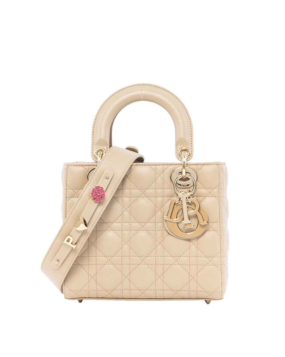 BB253565 DIOR LADY SMALL BEIGE LAMB GHW 01 RU 0242