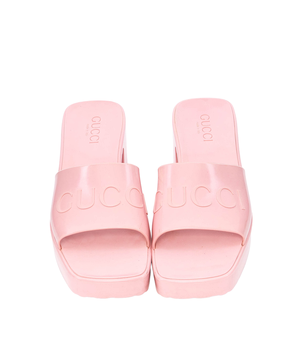 BB253599 GUCCI RUBBER SANDAL 38 PINK RUBBER 624730