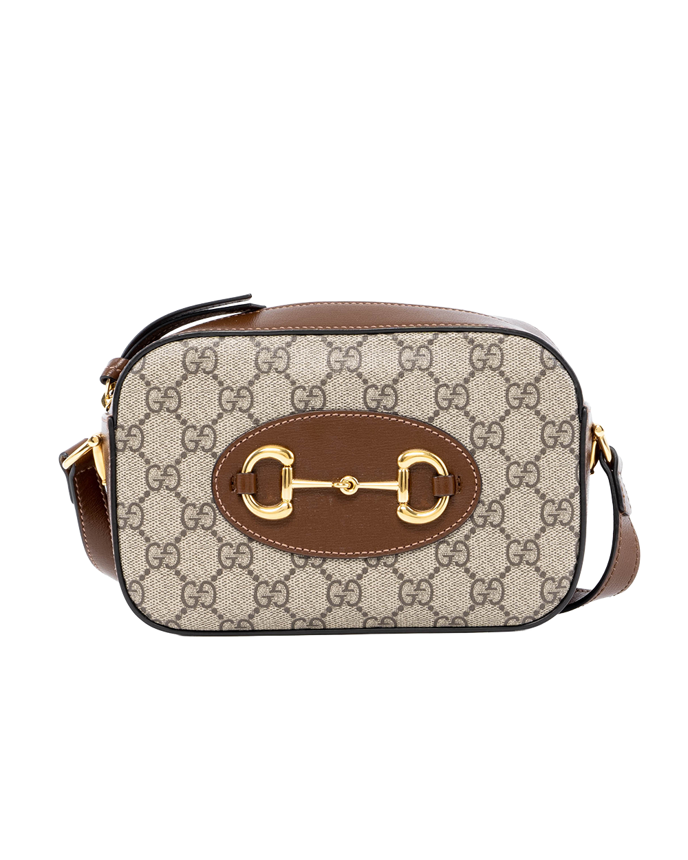 BB253620 GUCCI HORSEBIT 1955 CAMERA SMALL BROWN GG SUPREME MONOGRAM CANVAS GHW 760196 498075