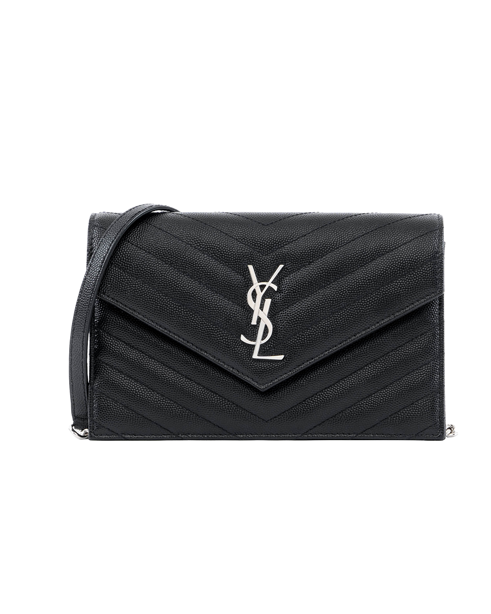 BB253627 YSL WOC 7.5 BLACK CHEVRON SHW INN695108 1022