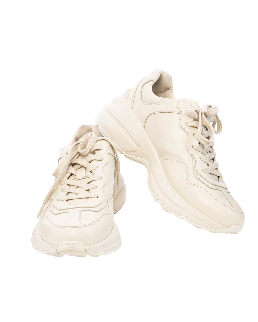 BB253632 GUCCI RHYTON GUCCI LOGO SNEAKER 39 WHITE CALF 795782 04Z