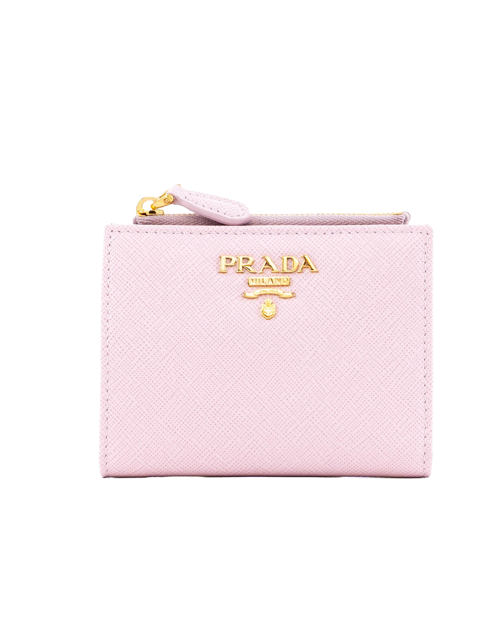 BB253641 PRADA BIFOLD WALLET SHORT PINK SAFFIANO GHW