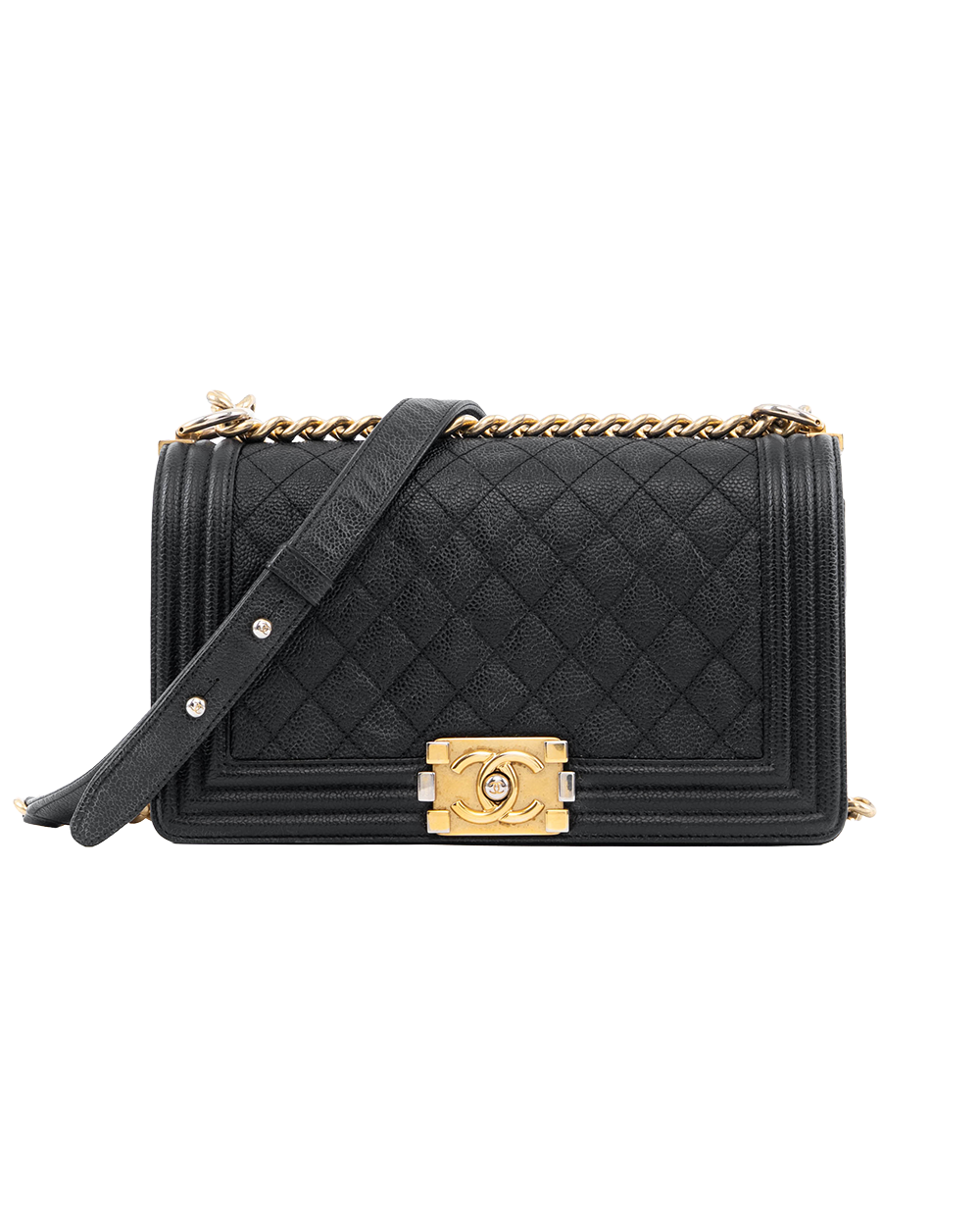 BB253650 CHANEL BOY 10 BLACK CAVIAR GHW 23562808