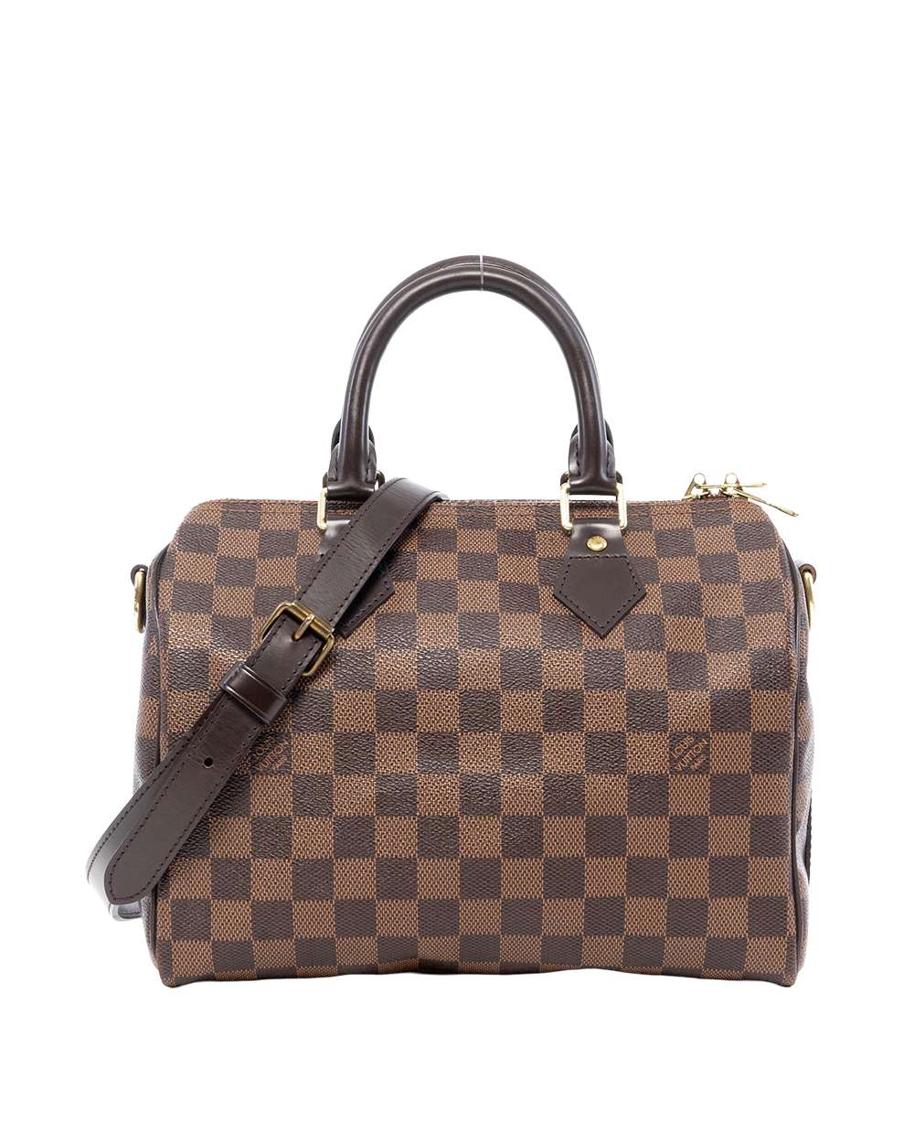 BB253739 LV SPEEDY BAND 25 BROWN DAMIER CANVAS GHW DU1123