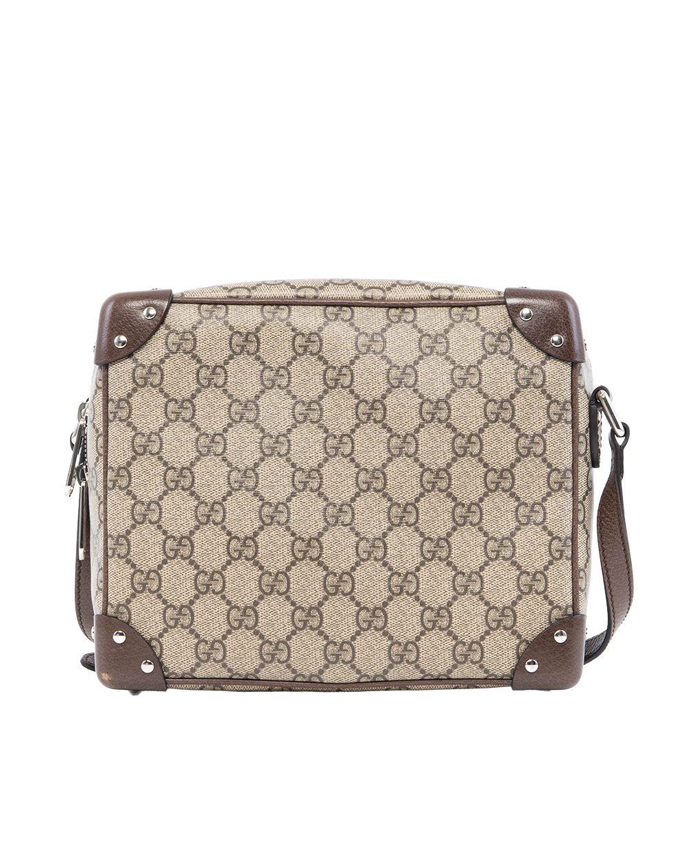 BB253743 GUCCI TRUNK SHOULDER BAG BROWN GG SUPREME MONOGRAM CANVAS SHW 626363 520981