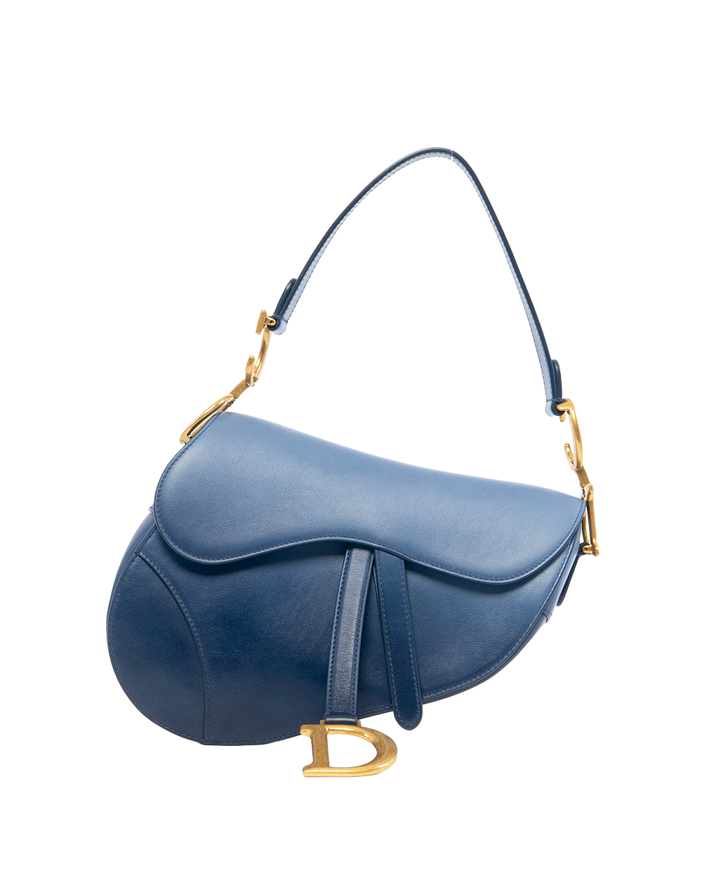 BB253834 DIOR SADDEL MEDIUM BLUE CALF GHW