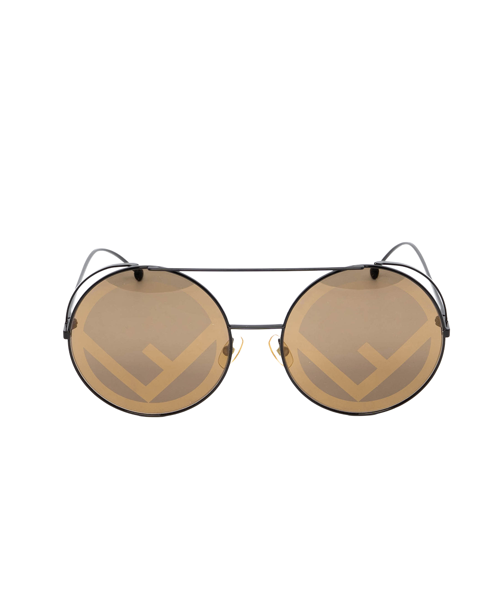 BB253848 FENDI ROUND FRAME SUNGLASSES BROWN GHW 09QEB