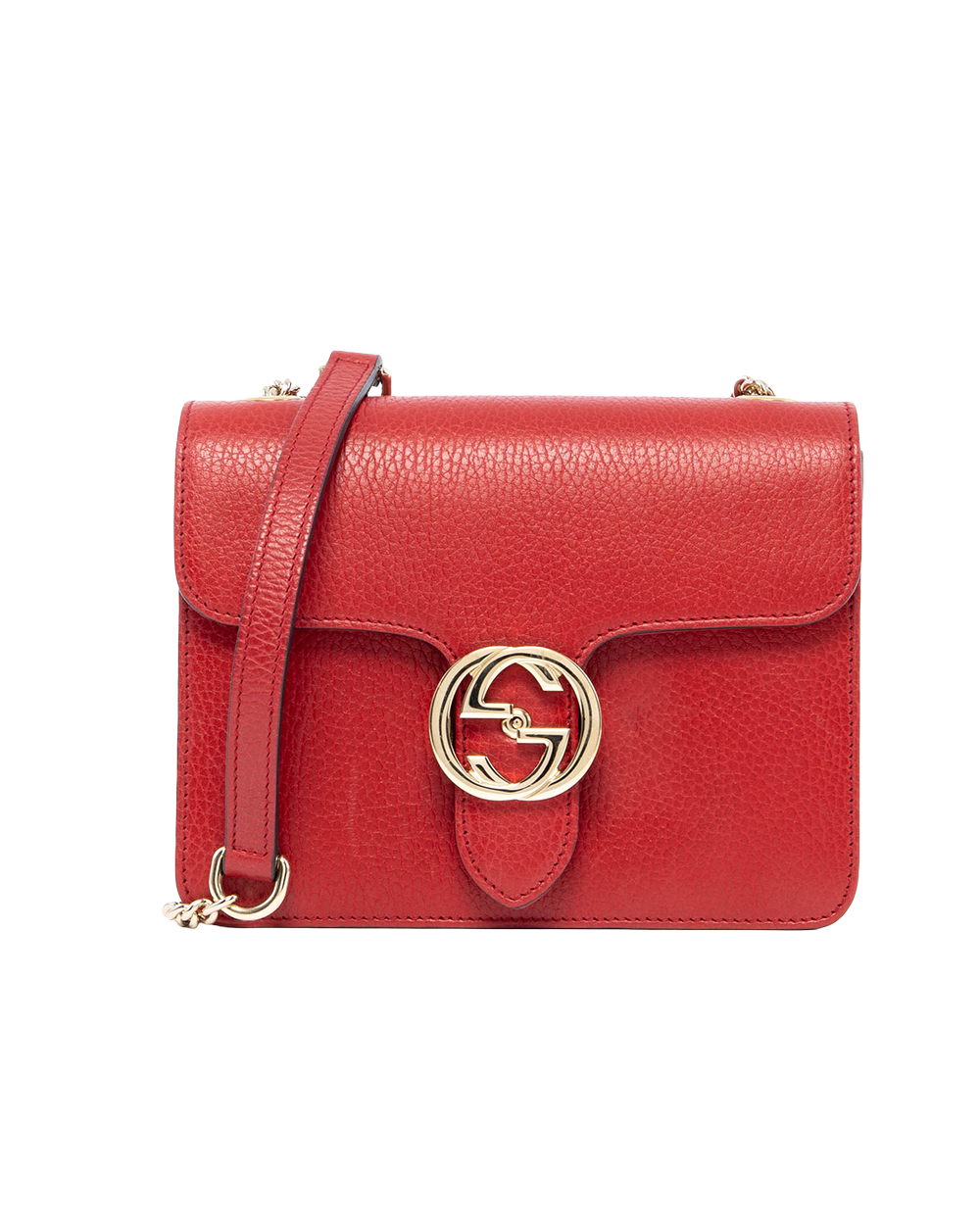 BB253905 GUCCI INTERLOCK WOC RED CALF SHW 510304 001998