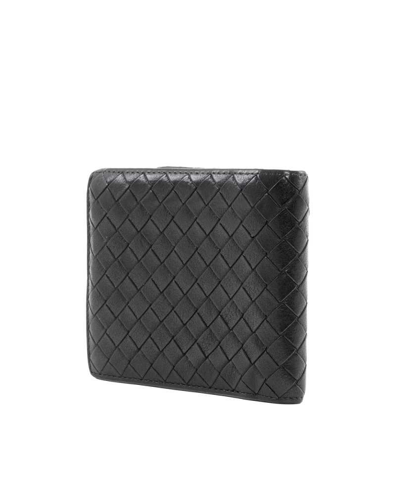 BOTTEGA 8 CARD WALLET SHORT BLACK CALF B05425922D 7207