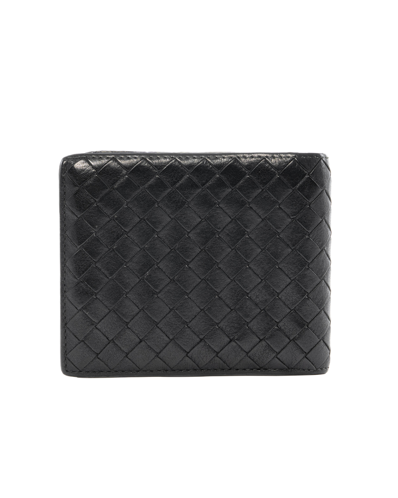 BOTTEGA 8 CARD WALLET SHORT BLACK CALF B05425922D 7208