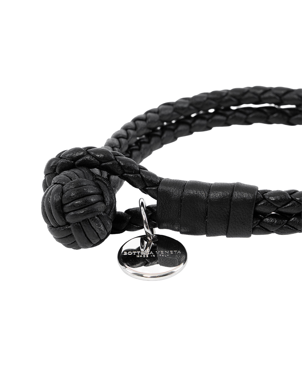 BOTTEGA BRACELET M BLACK LEATHER SHW 1196