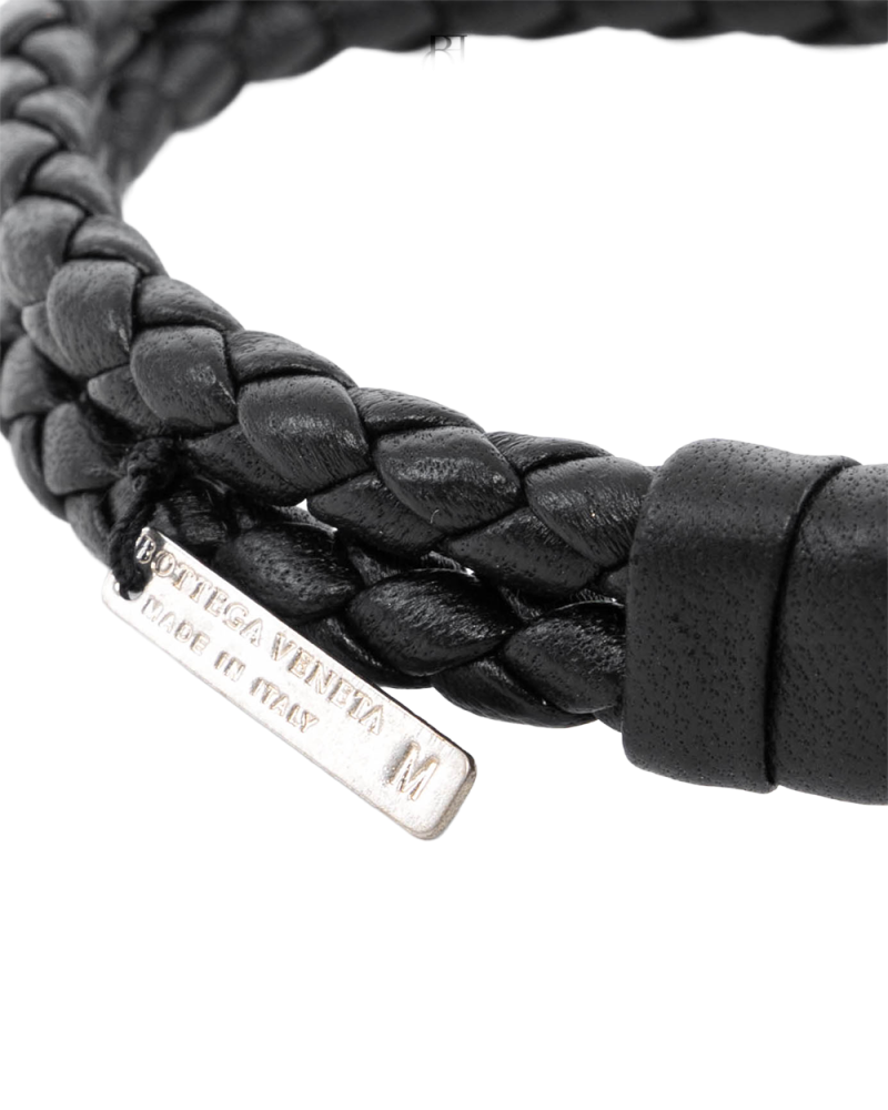 BOTTEGA BRACELET M BLACK LEATHER SHW 1199