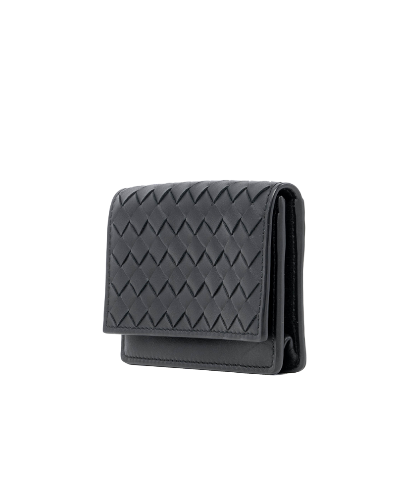 BOTTEGA CARD HOLDER SHORT BLACK CALF S01818996V 03795