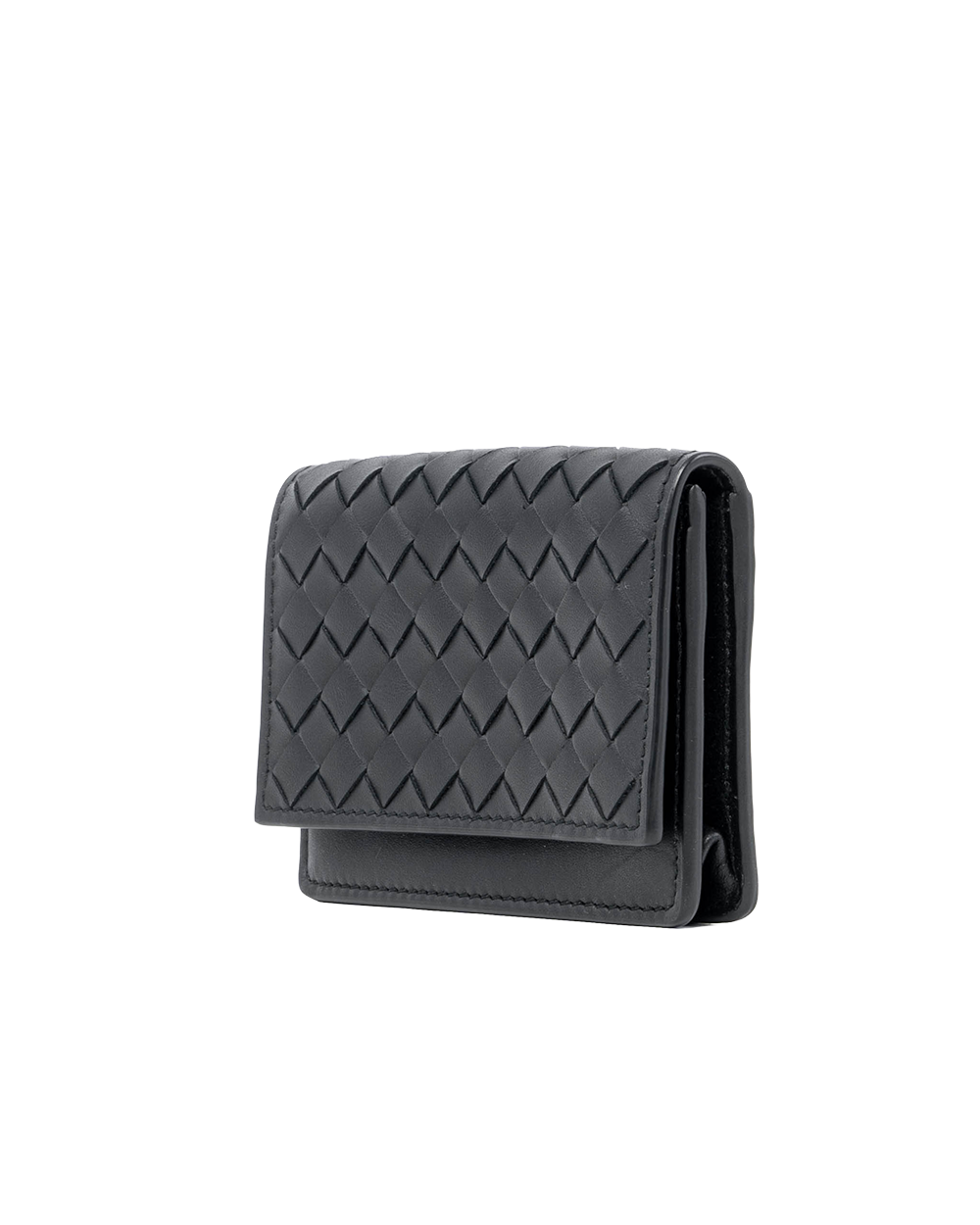 BOTTEGA CARD HOLDER SHORT BLACK CALF S01818996V 03795