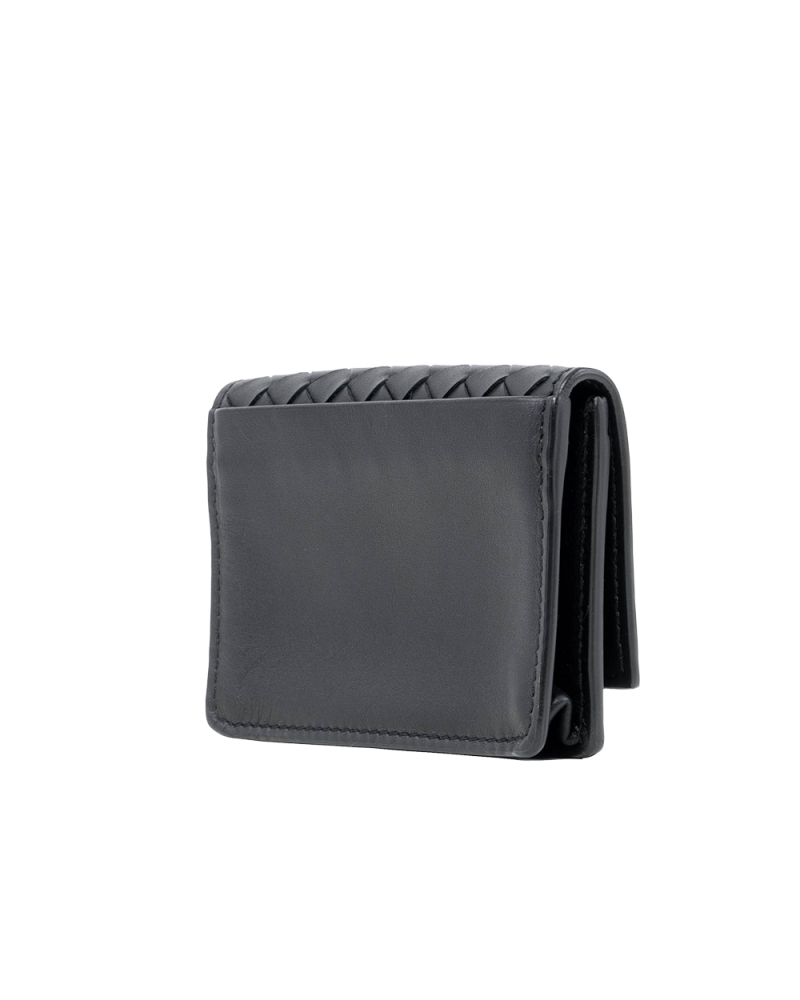 BOTTEGA CARD HOLDER SHORT BLACK CALF S01818996V 03796
