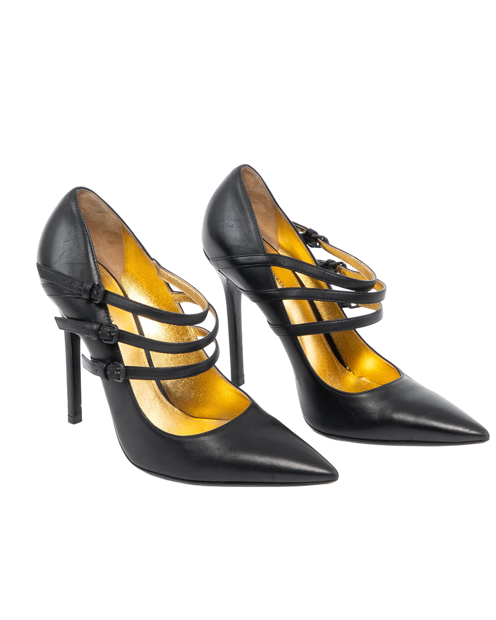 BOTTEGA HIGH HEEL 39 BLACK LEATHER BHW25 2210