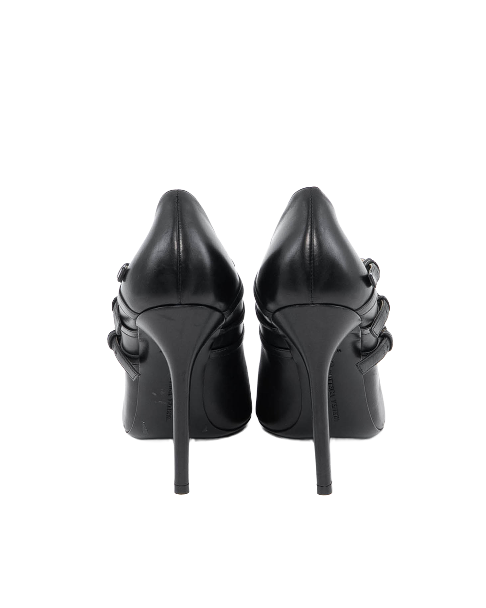BOTTEGA HIGH HEEL 39 BLACK LEATHER BHW25 2211