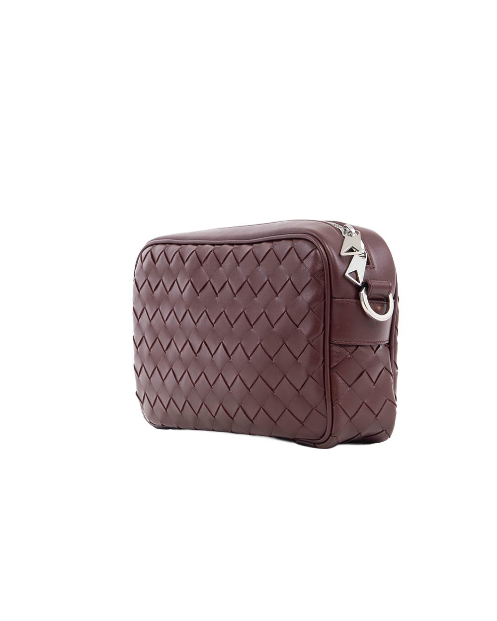BOTTEGA INTRECCIATO CAMERA BAG SMALL RED BURGANDY CALF SHW 5311