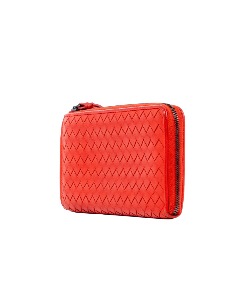 BOTTEGA INTRECCIATO ZIPPY WALLET LONG RED CALF SHW B05228900Y 05974