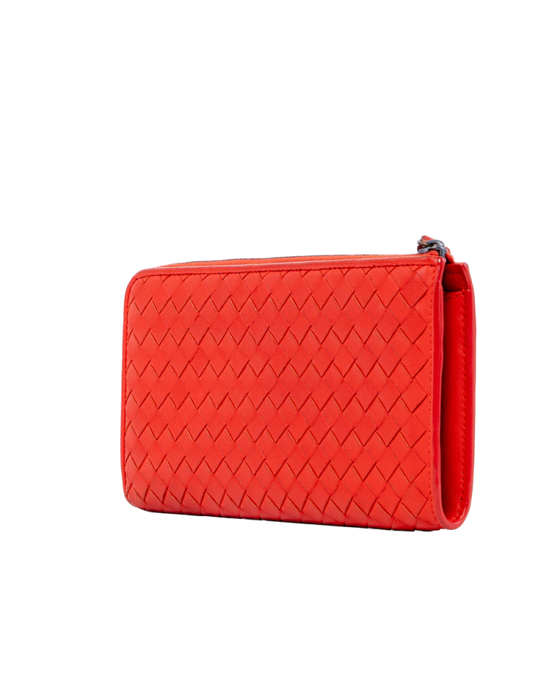 BOTTEGA INTRECCIATO ZIPPY WALLET LONG RED CALF SHW B05228900Y 05975