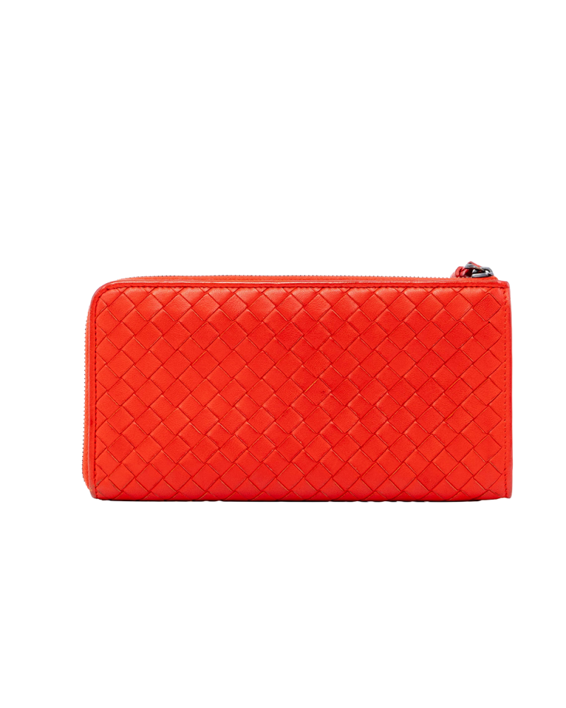 BOTTEGA INTRECCIATO ZIPPY WALLET LONG RED CALF SHW B05228900Y 05977