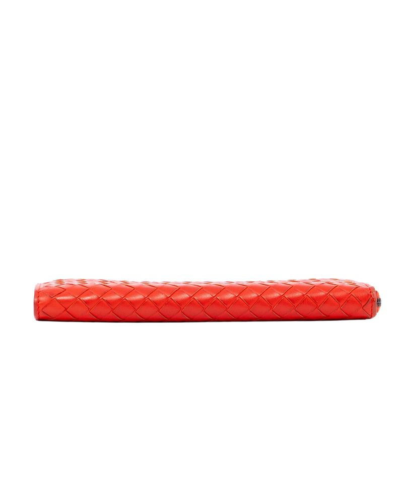 BOTTEGA INTRECCIATO ZIPPY WALLET LONG RED CALF SHW B05228900Y 05979