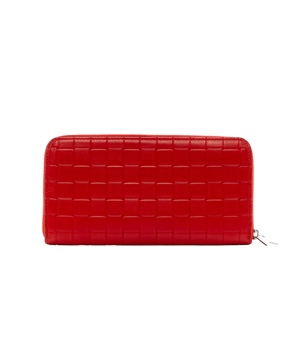 BOTTEGA INTRECCIATO ZIPPY WALLET LONG RED CALF SHW P01398793Q 7197