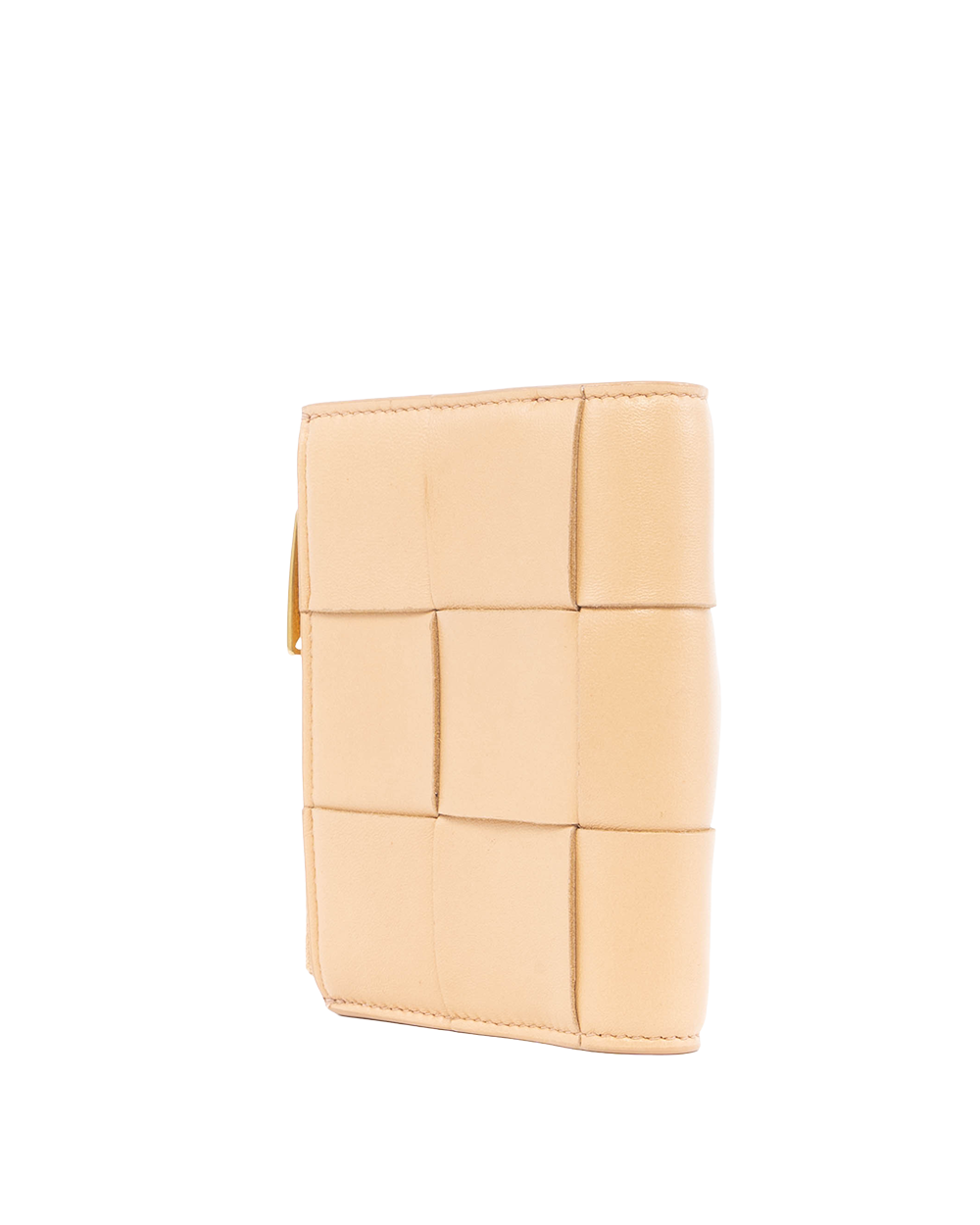 BOTTEGA INTRECCIATO ZIPPY WALLET SHORT BEIGE CALF GHW P022178934 01531