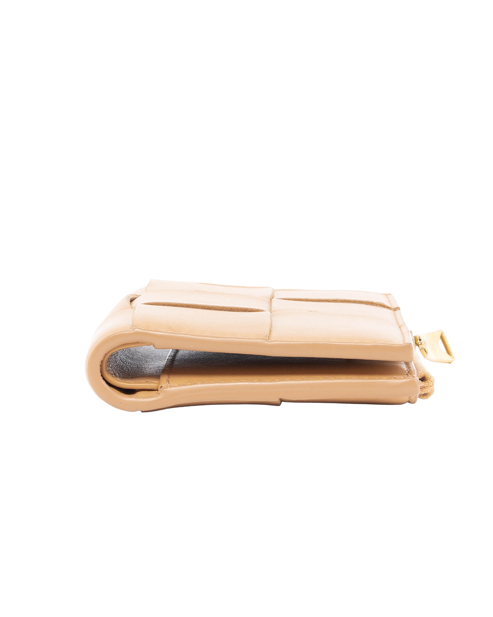 BOTTEGA INTRECCIATO ZIPPY WALLET SHORT BEIGE CALF GHW P022178934 01533