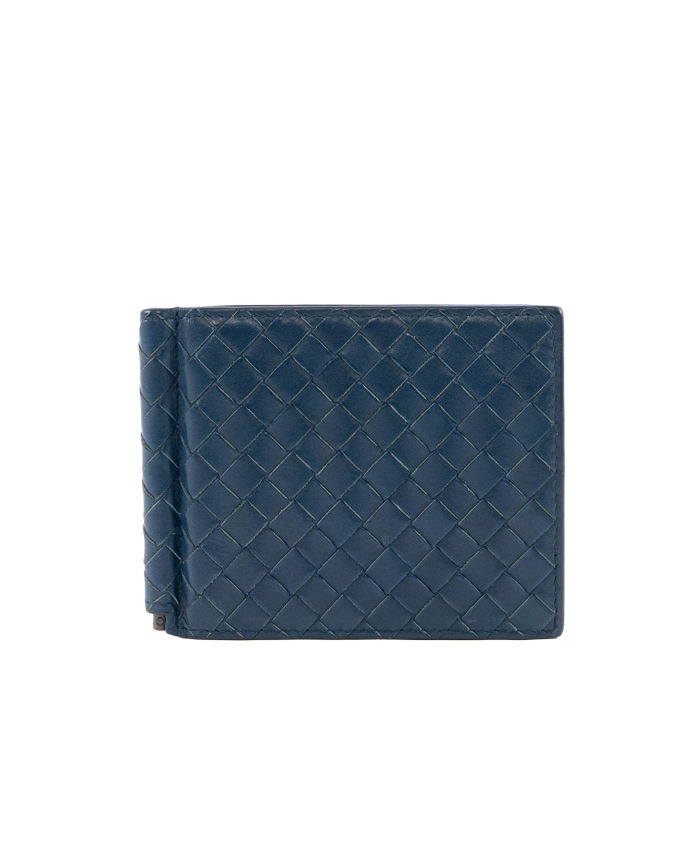 BOTTEGA MONEY CLIP SHORT BLUE NAVY CALF S01186481R 7240