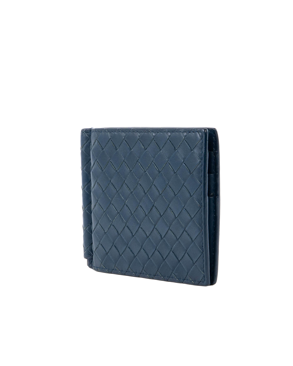 BOTTEGA MONEY CLIP SHORT BLUE NAVY CALF S01186481R 7241