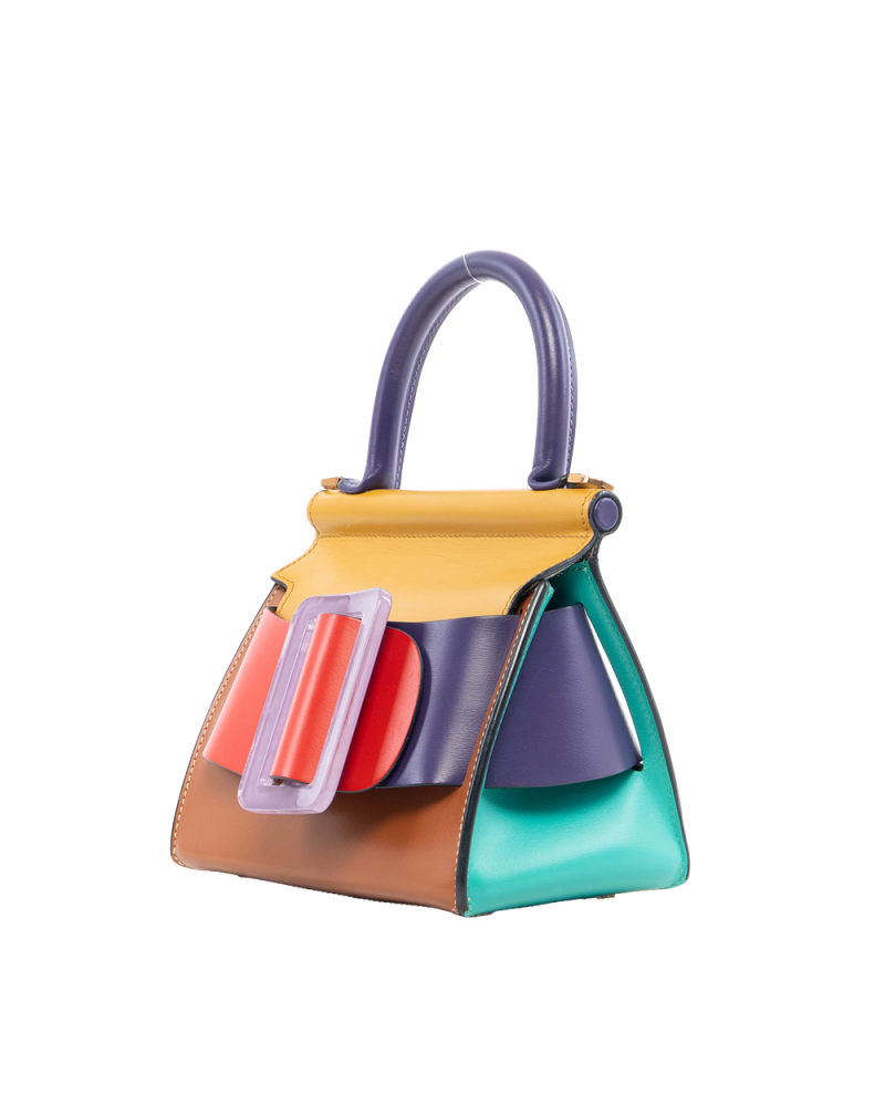 BOYY KARL 19 MULTICOLOR YELLOW RED BROWN PURPLE CALF GHW 0394