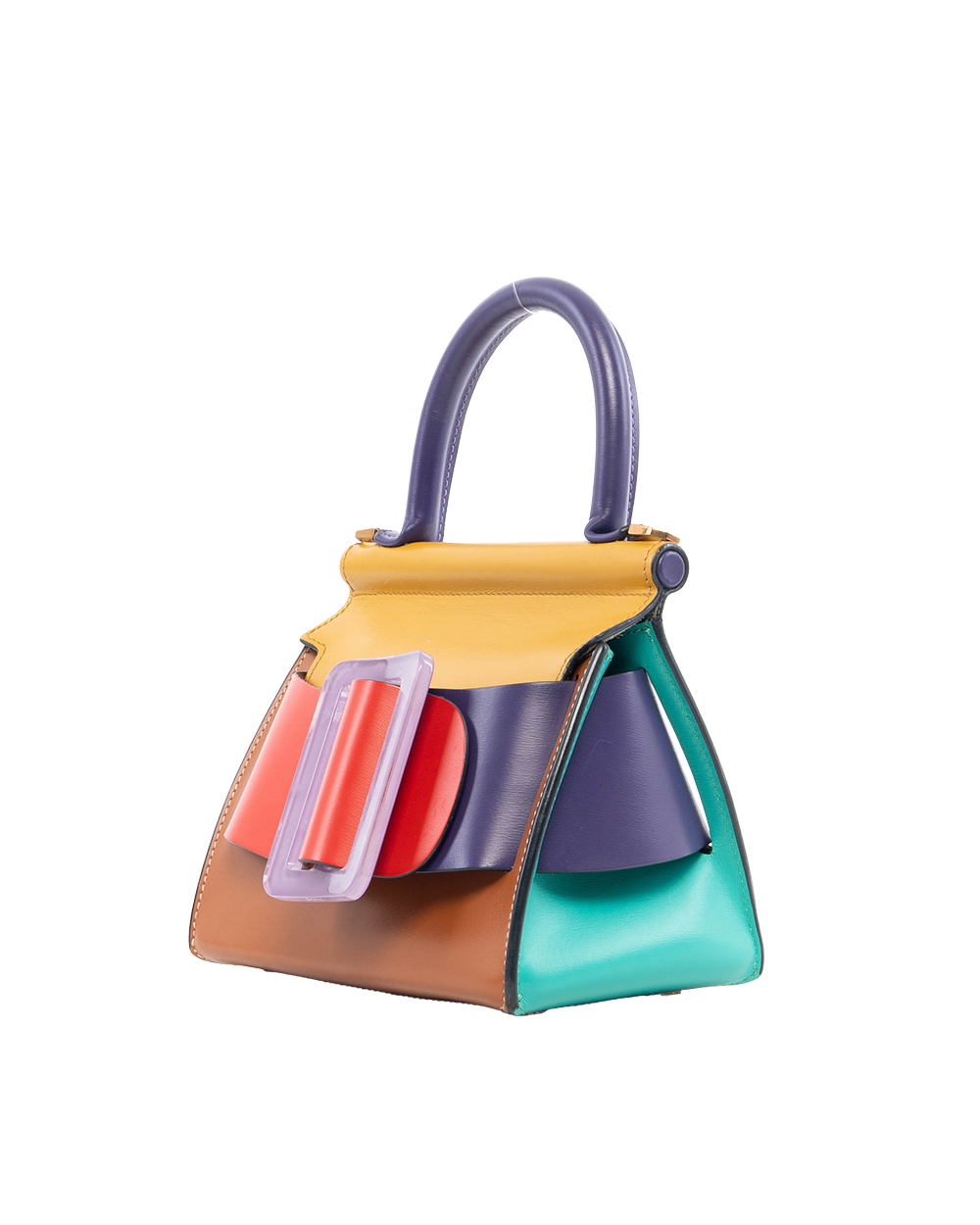 BOYY KARL 19 MULTICOLOR YELLOW RED BROWN PURPLE CALF GHW 0394