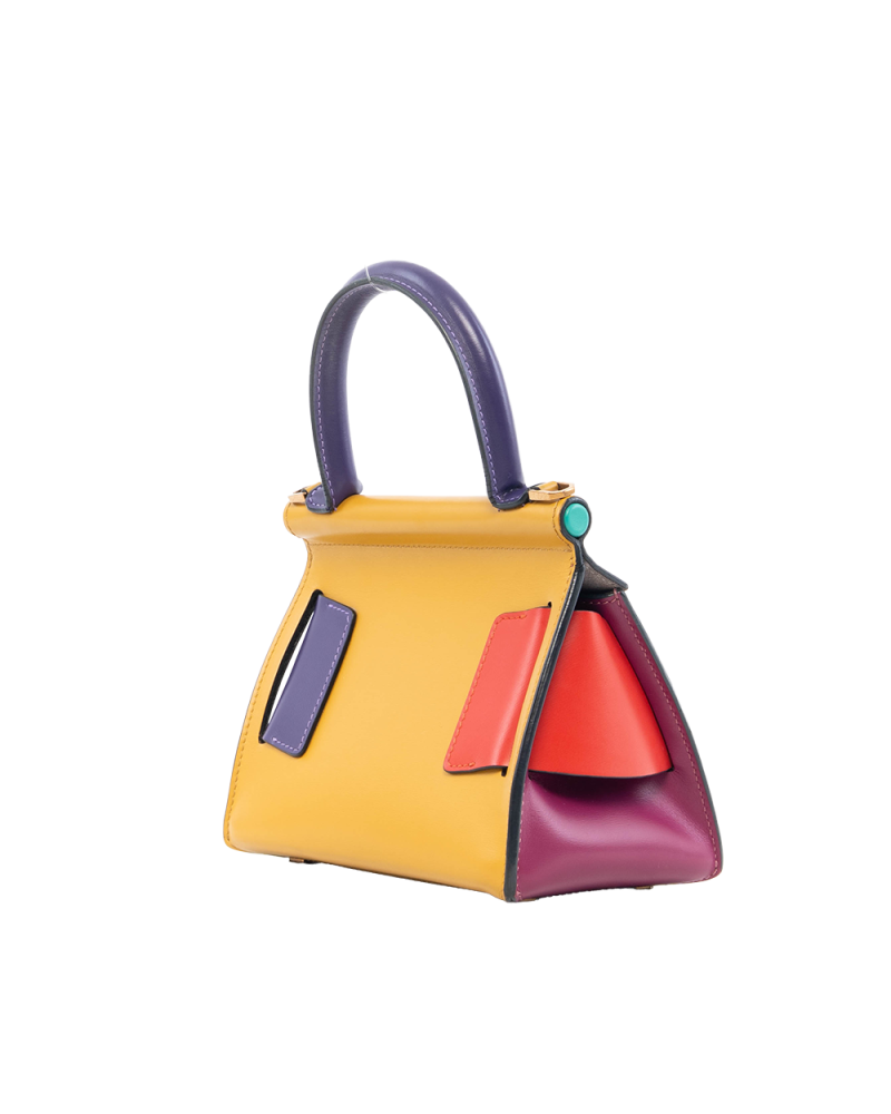 BOYY KARL 19 MULTICOLOR YELLOW RED BROWN PURPLE CALF GHW 0395