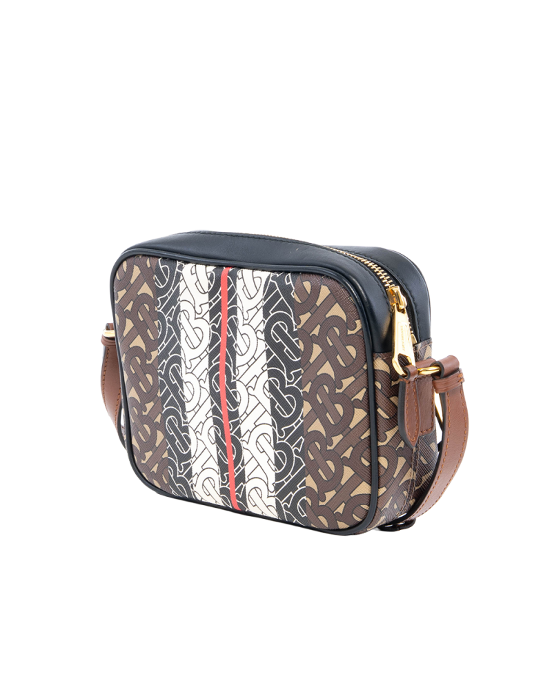 BURBERRY SHOULDER BAG MINI BROWN WHITE RED BLACK BB MONOGRAM GHW YCORD117CAL 0170