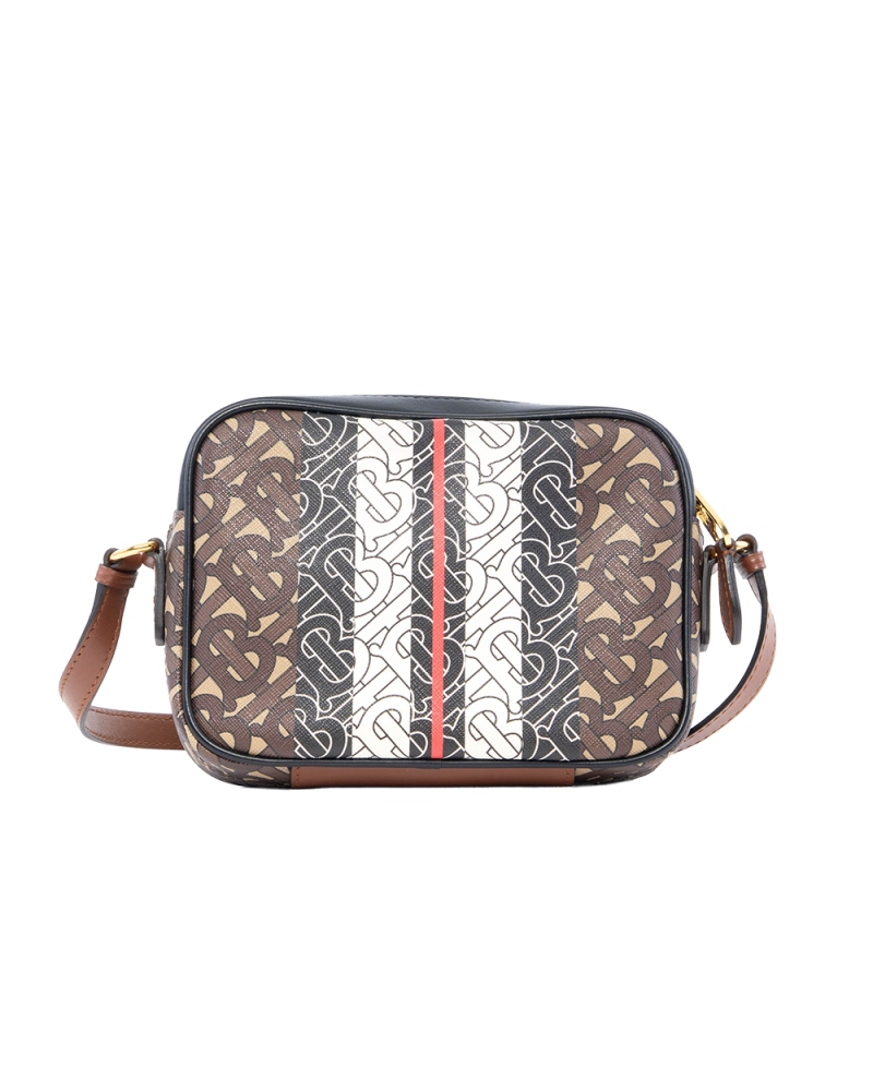 BURBERRY SHOULDER BAG MINI BROWN WHITE RED BLACK BB MONOGRAM GHW YCORD117CAL 0171