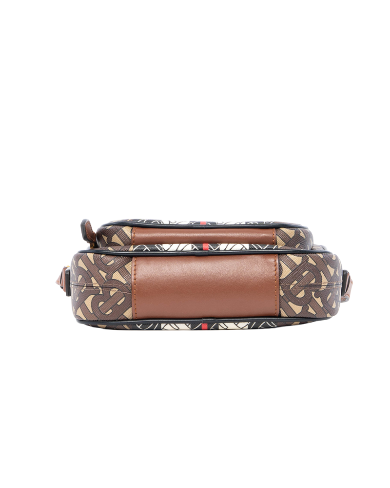 BURBERRY SHOULDER BAG MINI BROWN WHITE RED BLACK BB MONOGRAM GHW YCORD117CAL 0172