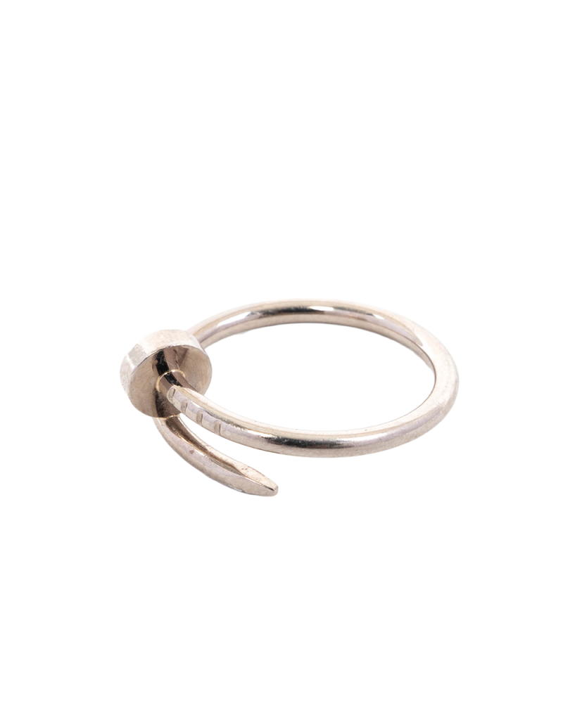 CARTIER JUSTE AN CLOU RING 53 WHITE GOLD SHW WRN474 5464