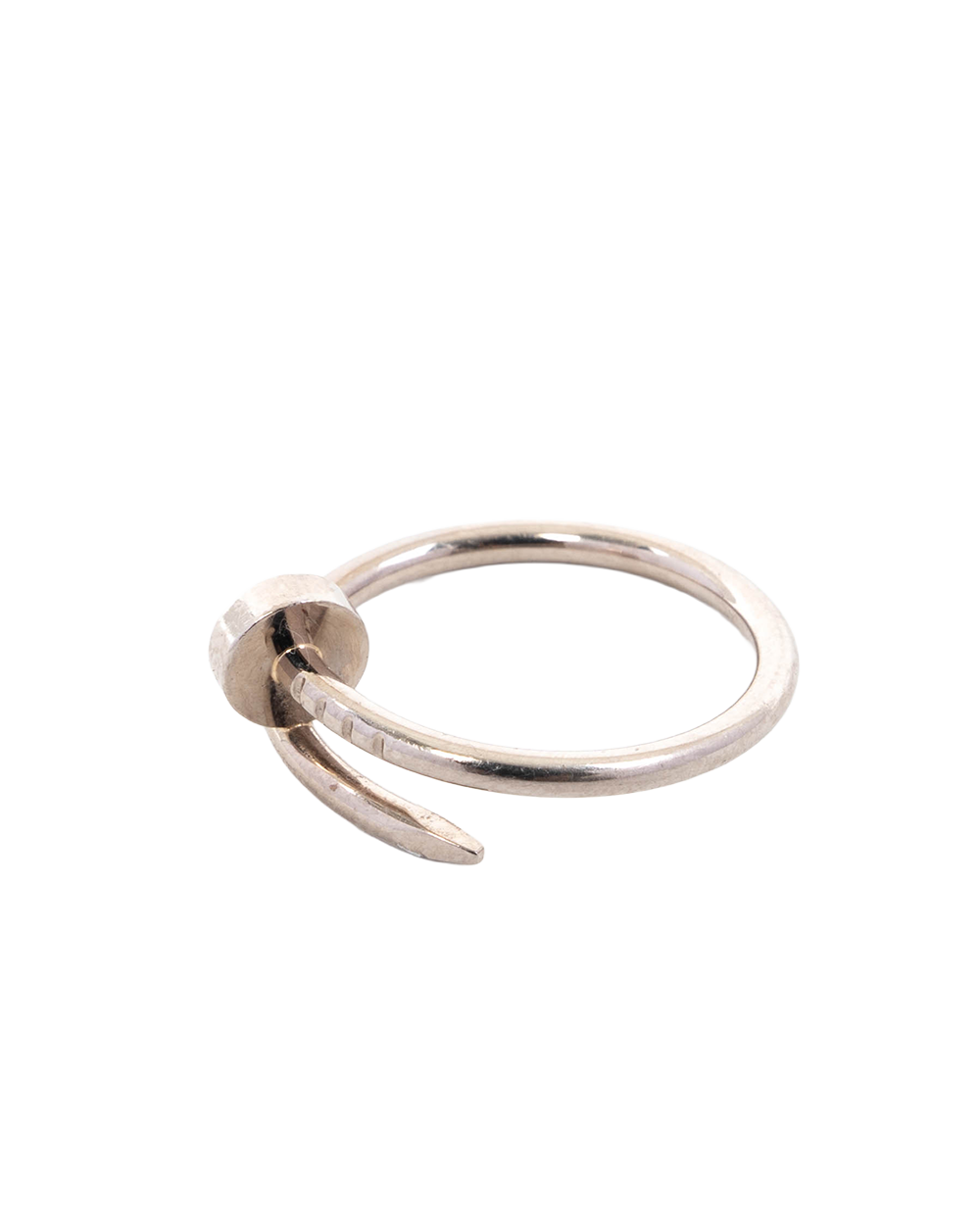 CARTIER JUSTE AN CLOU RING 53 WHITE GOLD SHW WRN474 5464