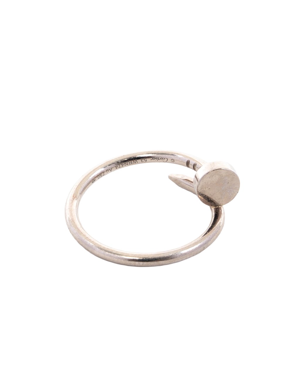 CARTIER JUSTE AN CLOU RING 53 WHITE GOLD SHW WRN474 5465