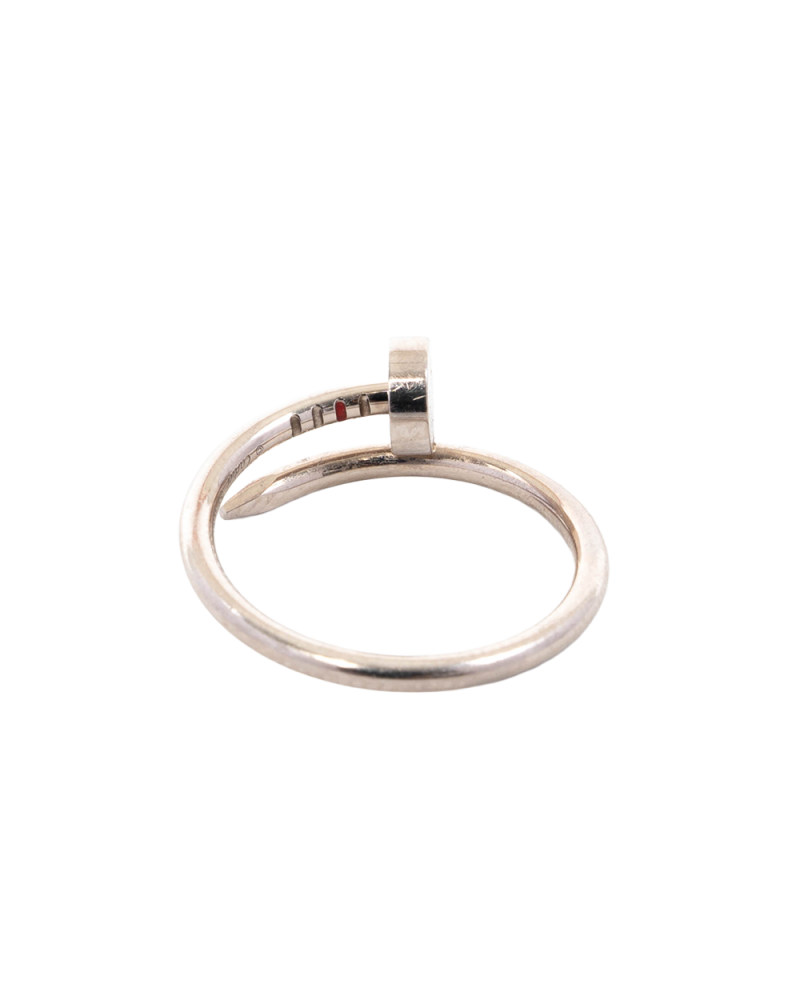 CARTIER JUSTE AN CLOU RING 53 WHITE GOLD SHW WRN474 5466