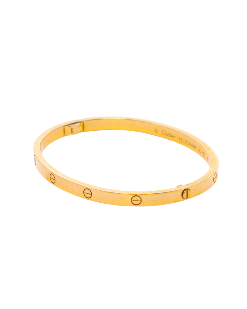 CARTIER LOVE BRACELET 16 GOLD GHW RVY694 0080