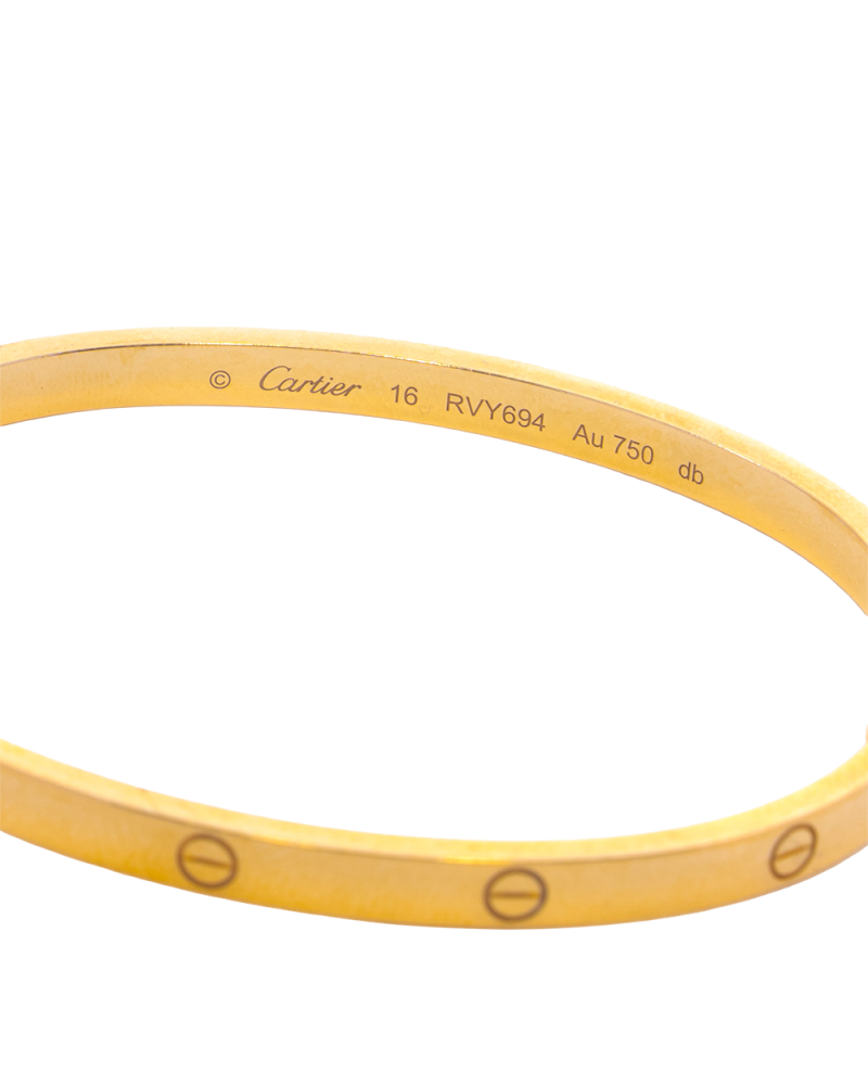 CARTIER LOVE BRACELET 16 GOLD GHW RVY694 0083