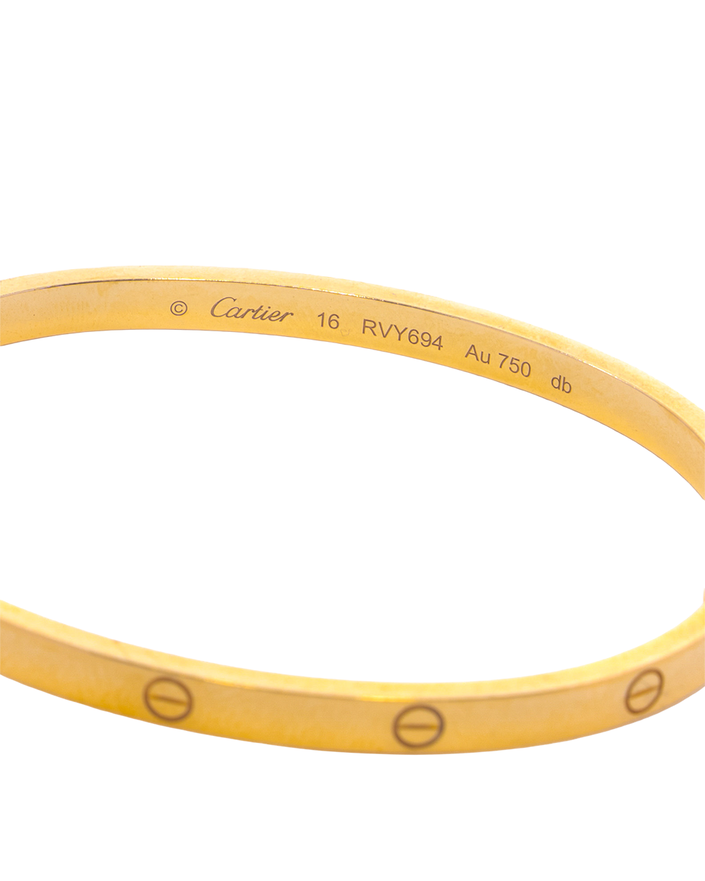 CARTIER LOVE BRACELET 16 GOLD GHW RVY694 0083