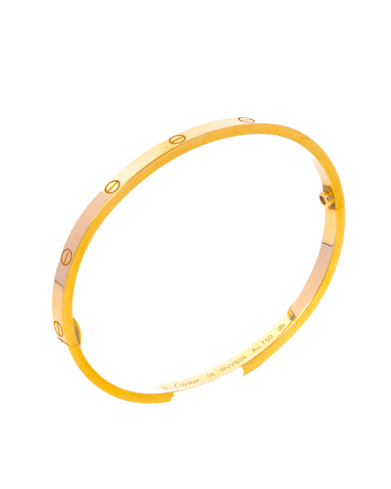 CARTIER LOVE BRACELET 16 GOLD GHW RVY694 0084