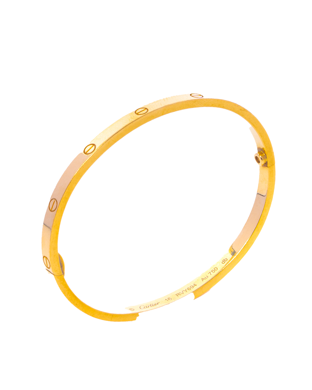 CARTIER LOVE BRACELET 16 GOLD GHW RVY694 0084