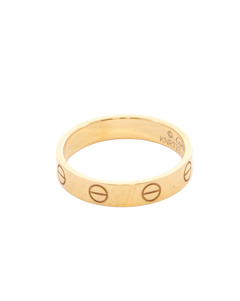 CARTIER LOVE RING 52 GOLD GHW KNR723 4156
