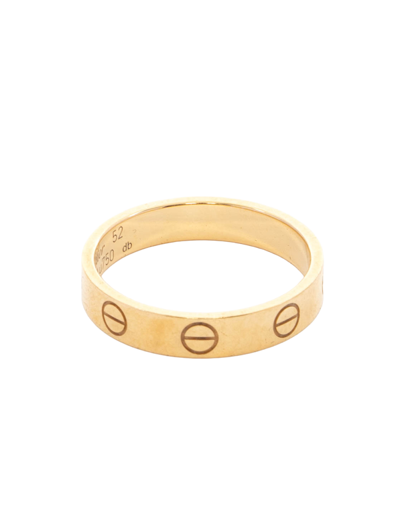 CARTIER LOVE RING 52 GOLD GHW KNR723 4157