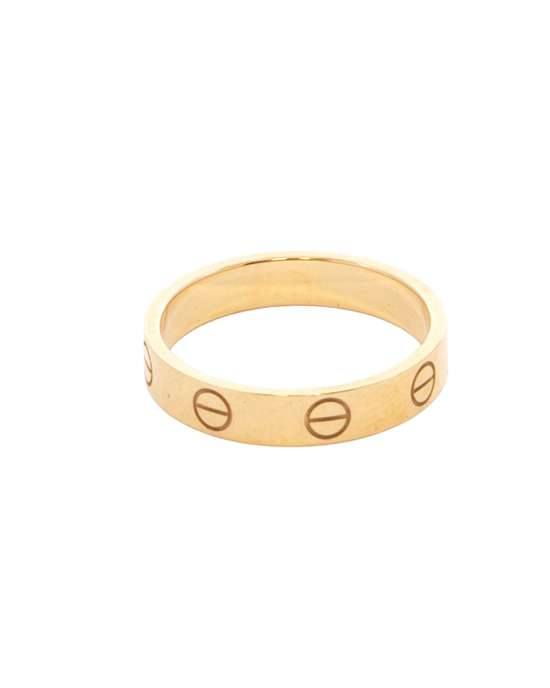 CARTIER LOVE RING 52 GOLD GHW KNR723 4158