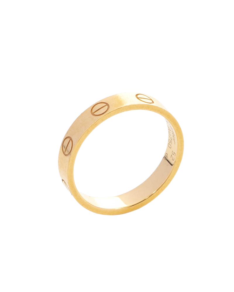 CARTIER LOVE RING 52 GOLD GHW KNR723 4159